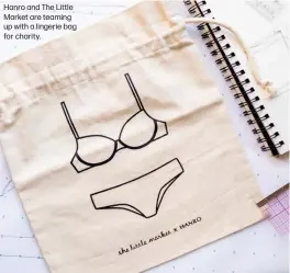  ??  ?? Hanro and The Little Market are teaming up with a lingerie bag for charity.