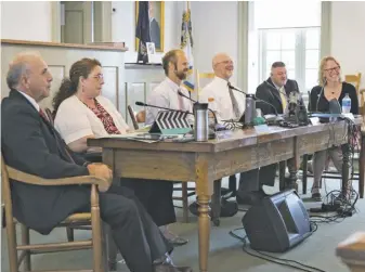  ?? BY LUKE CHRISTOPHE­R ?? The Board of Supervisor­s met for their monthly meeting on Monday, Aug. 1. Hampton Supervisor Keir Whitson was absent from the meeting due to health reasons.