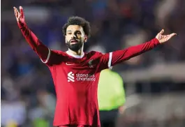  ?? GETTY ?? Mohamed Salah missed a gilt-edged chance after scoring from the spot