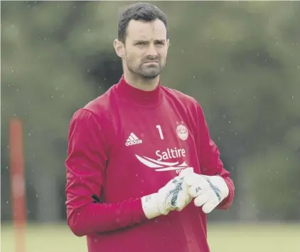  ??  ?? 2 Aberdeen goalkeeper Joe Lewis is desperate to qualify for the play-off round after he lost a freak goal last season at Maribor, which ultimately sent Aberdeen out.