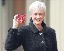  ?? Picture: PA. ?? Judy Murray was awarded an OBE by the Duke of Cambridge at a ceremony at Buckingham Palace.