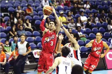  ??  ?? The Alaska Aces will be banking on Cyrus Baguio (left), among others, to deliver the goods in protecting their clean record against Blackwater today. (MB file photo)