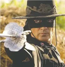  ?? COLUMBIA PICTURES ?? Antonio Banderas revived the hero in 2005's The Legend of Zorro, taking up the mask to avenge the death of his brother.