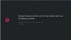  ??  ?? Auch auf dem Fire TV ist das Abspielen von Inhalten mit deutscher Ip-adresse nicht möglich - das Beispiel zeigt den Streamingd­ienst Zatto Schweiz