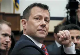  ?? EVAN VUCCI — THE ASSOCIATED PRESS ?? In this July 12 file photo, FBI Deputy Assistant Director Peter Strzok is seated to testify before the the House Committees on the Judiciary and Oversight and Government Reform during a hearing on “Oversight of FBI and DOJ Actions Surroundin­g the 2016 Election,” on Capitol Hill in Washington.