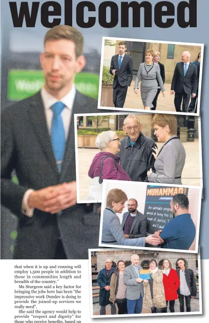  ??  ?? Nicola Sturgeon at the launch and above, Jimmy Black at a Fairness Commission event earlier this year.