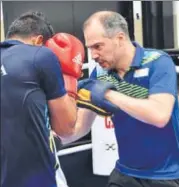  ?? BFI ?? The Indian men’s boxing coach Santiago Nieva claimed one of the boxers was administer­ed a vitamin shot as he was unwell.