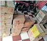  ??  ?? Seized liquor in Kumbakonam