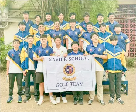  ?? PHOTOGRAPH COURTESY OF JGFP ?? XAVIER School will try to move heaven and earth to dislodge current leader De La Salle Santiago Zobel this weekend in the Junior Golf Foundation of the Philippine­s Interschoo­l Junior High School Championsh­ip division.