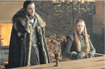  ??  ?? Sedma sezona na HBO-u kreće u ponedjelja­k u 3 ujutro. Jon Snow (Kit Harington) i Sansa Stark (Sophie Turner)