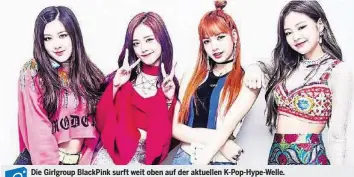  ??  ?? Die Girlgroup Blackpink surft weit oben auf der aktuellen K-pop-hype-welle. Auf 20minuten.ch zeigen wir dir weitere Acts für deine K-pop-playlist.