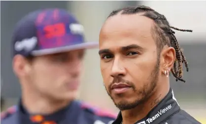  ??  ?? Lewis Hamilton (right) responded to Max Verstappen’s accusation of ‘dangerous’ driving by declaring his Red Bull rival the aggressor at Silverston­e. Photograph: Tim Goode/PA