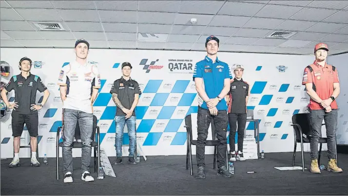  ?? FOTO: MOTOGP.COM ?? La primera rueda de prensa de la campaña 2021. La ausencia de Marc Márquez en los dos Grandes Premios de Qatar ha cogido por sorpresa a la mayoría de los pilotos de la parrilla de MotoGP