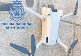  ?? // ABC ?? Uno de los drones intercepta­dos por la Policía Nacional