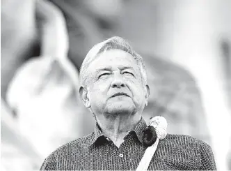  ?? OMAR FRANCO ?? AMLO hace un llamado a sus eventuales aliados imponiendo contenidos, jefatura y tiempos.