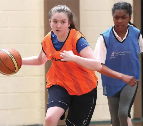  ??  ?? Ellie Riggs in action during Drogheda Sparks’ end-of-season tournament in Sacred Heart.