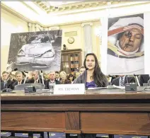  ?? J. SCOTT APPLEWHITE / ASSOCIATED PRESS 2014 ?? Air Force officer Stephanie Erdman testifies on Capitol Hill in November 2014 about the injuries she suffered when the Takata air bag in her car exploded.