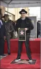  ?? ( AP/ Invision/ Richard Shot-well) ?? Actor and rapper Ice-T attends a ceremony honoring him with a star on the Hollywood Walk of Fame on Friday in Los Angeles.