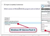  ??  ?? Choose Windows XP (Service Pack 3) in the Compatibil­ity Troublesho­oter to install Microsoft Encarta 99