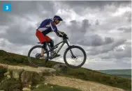  ??  ?? 3 As a relief from correcting our spelling mistakes, regular MBUK freelancer Siobhan Kelly gets away on loads of bike trips, including this one to the Peaks – where her friend Derek
Redding caught her in action