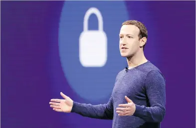  ?? MARCIO JOSE SANCHEZ / THE ASSOCIATED PRESS FILES ?? Facebook CEO Mark Zuckerberg says this week’s breach “underscore­s that there are constant attacks from people who are trying to take over accounts or steal informatio­n from people in our community.”