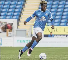  ??  ?? Jermaine Anderson playing for Posh