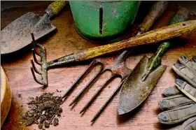  ?? Getty Images ?? Take the time to clean off last year's grit and grime from your gardening tools before breaking them out again in spring.