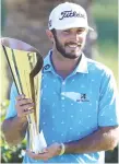  ?? SEAN
M. HAFFEY/GETTY IMAGES ?? Max Homa celebrates after winning the Genesis Invitation­al Sunday in Pacific Palisades, California.