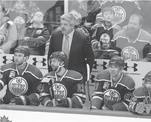  ?? IAN KUCERAK/POSTMEDIA, FILE ?? Oilers head coach Todd McLellan is well-versed with the Sharks, having coached the defending Western Conference champions for seven years.
