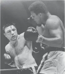  ?? THE CANADIAN PRESS/FILES ?? George Chuvalo went the distance twice against the legendary Muhammad Ali, including this bout in Toronto in 1966.