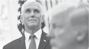  ?? JIM LO SCALZO/EPA-EFE ?? “Millions of Americans share the president’s frustratio­n,” Mike Pence said Sunday.