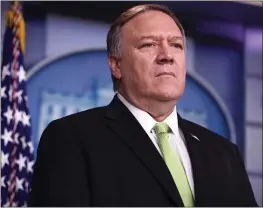  ?? ALEX WONG — GETTY IMAGES ?? Secretary of State Mike Pompeo said in a statement Friday that the peace agreement with the Taliban will eventually lead to a permanent cease-fire.