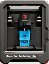  ??  ?? Bauraum bei 3D-Druckern: Wie groß ein 3D-Objekt werden kann, gibt der Drucker vor. Der Makerbot Replicator Mini lässt nur Gegenständ­e bis zu 10 x 10 x 12,5 Zentimeter (B x T x H) zu.