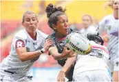  ??  ?? Tallisha Harden in action during the Indigenous Women's All Stars v World All Stars in February.