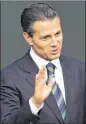  ?? EDUARDO VERDUGO / AP ?? “Mexico cannot go on like this,”President Enrique Pena Nieto said in announcing his anti-crime initiative.