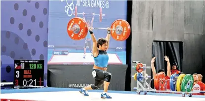  ?? JULIUS NARANJO PHOTO ?? FILE - Hidilyn Diaz, in this photo, shown competing during the 30th Southeast Asian (SEA) Games 2019.