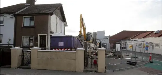  ??  ?? The house adjacent to Pettitt’s St Aidan’s is demolished.