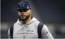  ?? Photograph: Yffy Yossifor/AP ?? Dak Prescott and the Cowboys lost their wildcard game to the San Francisco 49ers.