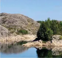  ?? ARNT OLAV KLIPPENBER­G ?? Spjodevant­n mellom Egersund og Hauge i Dalane. Her er vannstande­n nå 5,5 meter under vanlig nivå.