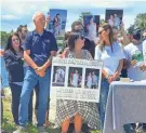  ?? WENDY RHODES/THE PALM BEACH POST ?? Families and friends of people killed in the condo collapse in Surfside, Fla., oppose developers buying the site.