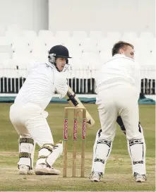  ??  ?? Scarboroug­h stalwart Darren Harland, above, batting, will be keen to impress in the new league in 2016