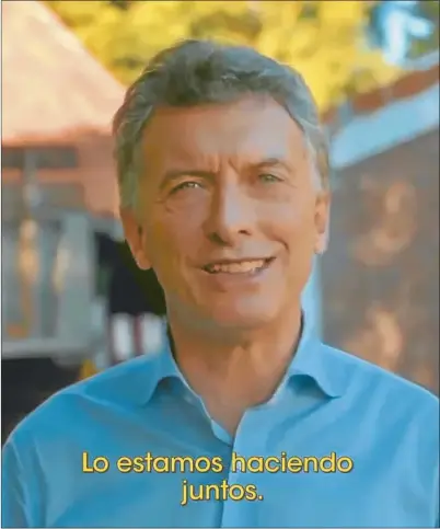  ?? CEDOC PERFIL ?? ‘PARA SIEMPRE’. Así se titula el spot que se vio durante el Boca-River y que incluye a Macri.