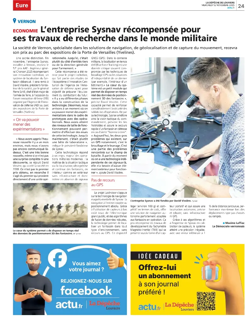 L’entreprise Sysnav récompensé­e pour ses travaux de recherche dans le ...