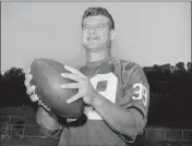  ?? HARRY HARRIS — THE ASSOCIATED PRESS FILE ?? Halfback Hugh McElhenny, an elusive NFL running back nicknamed “The King,” died on June 17 at his home in Nevada, his son-in-law Chris Permann confirmed Thursday. He was 93.