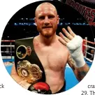  ??  ?? FOURTH TIME LUCKY: Groves is finally able to put a world title belt over his shoulder
