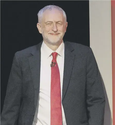  ?? PICTURE: GETTY IMAGES ?? 0 Jeremy Corbyn enters the arena for his head-to-head with Paxman and a studio audience