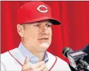  ?? AP PHOTO ?? Cincinnati Reds manager David Bell speaks to the media Monday in Cincinnati.