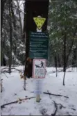  ?? FRANCINE D. GRINNELL — DIGITAL FIRST MEDIA ?? Lake Bonita trailhead in Corinth, part of Moreau State Park. The park is an integral part of the Southern Palmertown Project currently underway.