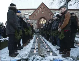  ?? FOTO: NIKLAS TALLQVIST ?? Unga deltagare. De flesta som deltog som hedersvakt var i åldrarna 19 till 25.