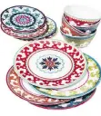  ?? TARGET ?? Target is selling suzani-patterned kitchen items including plates and bowls. A four-piece set of salad plates sells for $17.14.